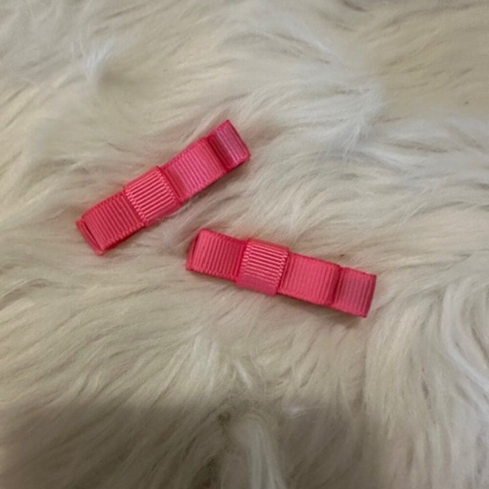 SET of 2" Pink Tuxedo Bow   7761  Handmade NWT Boutique